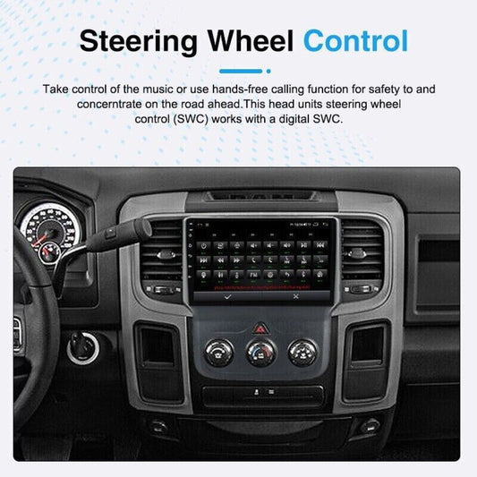 Zcargel Car Radio Stereo for 2013-2019 Dodge Ram 1500 2500 3500 Android 13.0 Head Unit 9" Touch Screen Carplay Andriod Auto DSP IPS Bluetooth GPS Navigation(2+32GB)