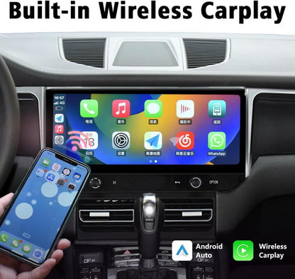 8GB+128GB Android Radio Screen Upgrade for Porsche Macan 2013-2017 Touch Screen Replacement 12.3inch Multimedia Player GPS Navigation Auto Stereo fit for PCM3.0 & PCM4.0