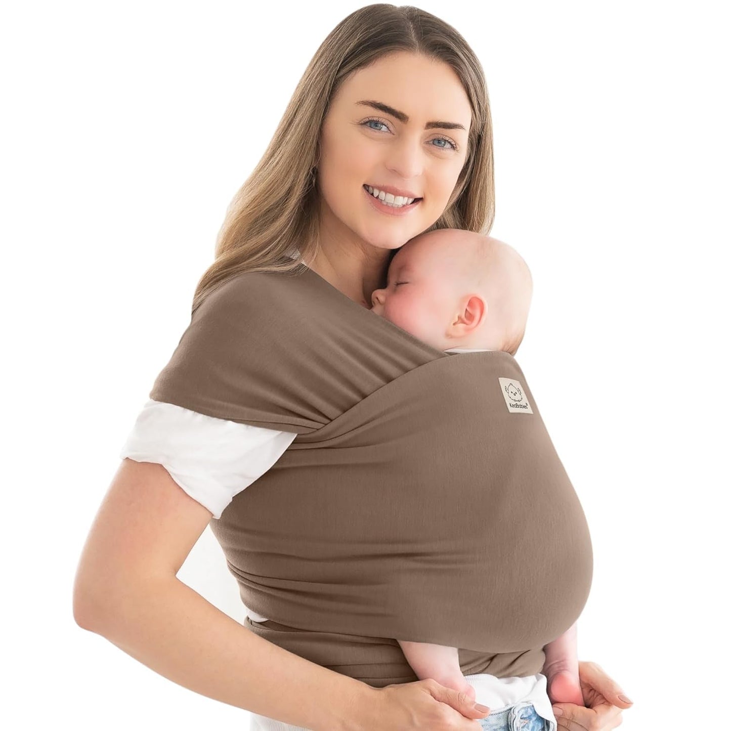 KeaBabies Baby Wrap Carrier - All in 1 Original Baby Carrier Newborn to Toddler Sling, Easy to Wear, Hands Free Bonding, Lightweight, Breathable Infant Wraps (Trendy Black)