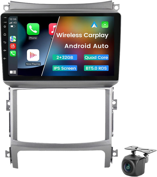 Android 13 Car Stereo Radio for Hyundai Veracruz ix55 2007-2013 Auto AC, Biorunn 9 Inch GPS Wireless Wired Car-Play Android Auto IPS Navi WiFi FM RDS Head Unit 2GB RAM 32GB ROM