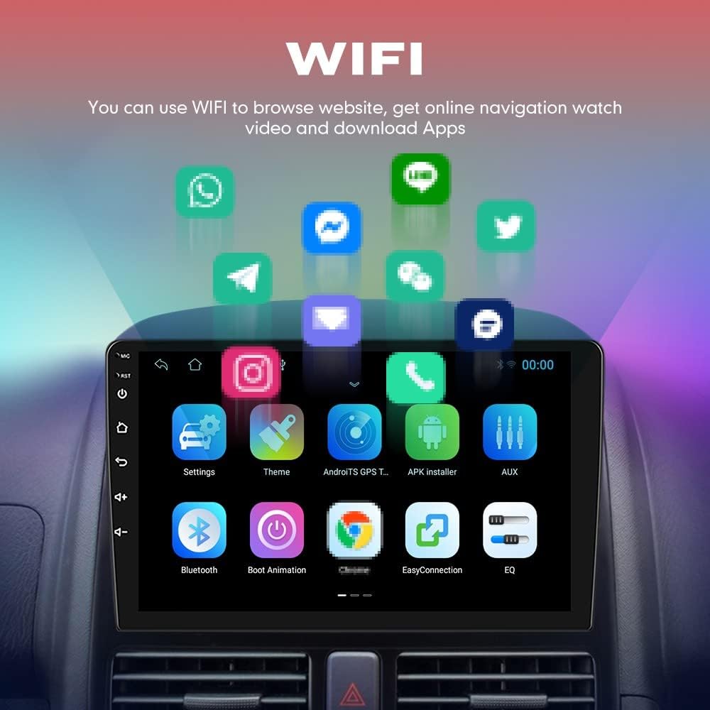 [4G 64G] Android Car Stereo FM Radio Carplay Android Auto 9" Touchscreen Headunit Media Player with Backup Camera for Hyundai Sonata 2015 2016 2017