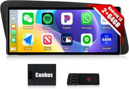 2+64GB Car Stereo Radio for Audi Q5 2009-2017 Concert/Symphony with Wireless CarPlay Android Auto Android 13 Head Unit 10.33" IPS Touch Screen Car Radio with DSP Bluetooth FM WiFi GPS Navigation