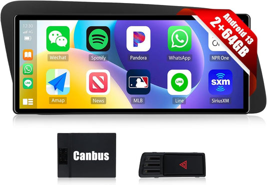 2+64GB Car Stereo Radio for Audi Q5 2009-2017 Concert/Symphony with Wireless CarPlay Android Auto Android 13 Head Unit 10.33" IPS Touch Screen Car Radio with DSP Bluetooth FM WiFi GPS Navigation