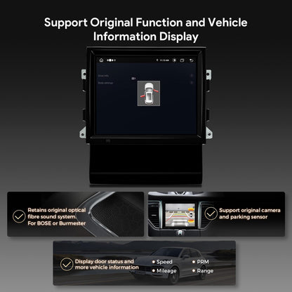 XTRONS 8.4 Inch Android 14 Car Stereo for Porsche Macan (2014-2016) with Optical Fiber Decoder, IPS Touch Screen 4GB+64GB Global 4G LTE Car Radio GPS Navigation Support Wireless Car Play Android Auto