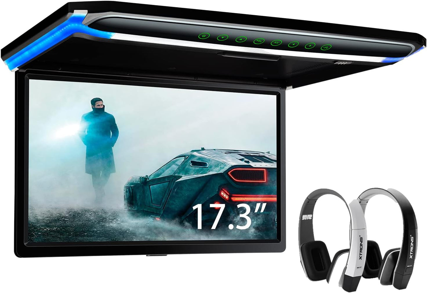 car displayXTRONS® 17.3 Inch 16:9 Ultra-Thin FHD Digital TFT Screen 1080P Video Car Overhead Player Roof Mounted Monitor HDMI Port 1920 * 1080 Full High Definition (Built in Speaker)