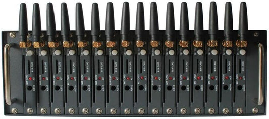 OSTENT GSM GPRS Modem Pool with Wavecom Q2406A Module 16 Ports USB Interface Emulated COM/RS232 at Commands SMS MMS AU Plug Power Adapter