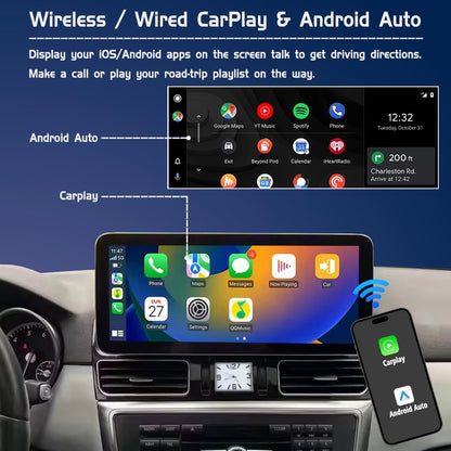 Mercedes-Benz Android Head Unit    Android 13 Qualcomm 685 Chip Car Radio Dual System For Mercedes Benz ML W166 GL X166 GL300 ML350 NTG 4.5 2012-2015 Auto Stereo Replacement GPS Navigation CarPlay Android Auto Multimedia Player 8+128GB