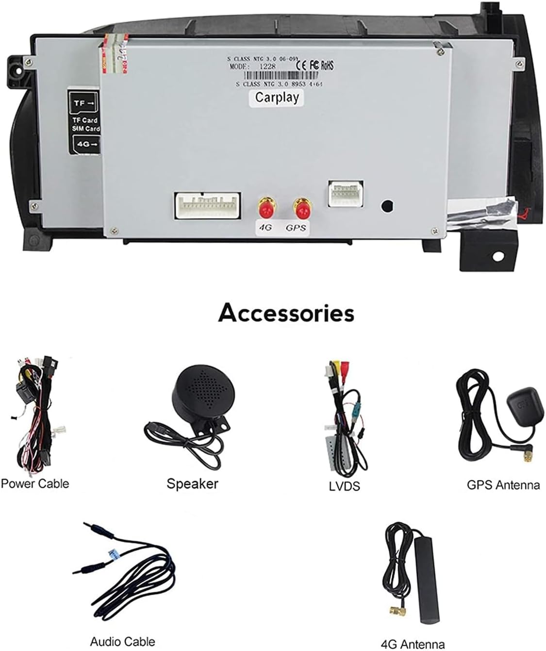 Mercedes-Benz Android Head Unit    Android 13 Car Touch Screen Upgrade Octa 4GB RAM 64GB ROM 10.25 inch Car Radio Multimedia Player GPS Navigation for Mercedes Benz S W221 W216 CL 2010-2013 S-Class Head Unit (NTG 3.5)