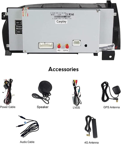 Mercedes-Benz Android Head Unit    Android 13 Car Touch Screen Upgrade Octa 4GB RAM 64GB ROM 10.25 inch Car Radio Multimedia Player GPS Navigation for Mercedes Benz S W221 W216 CL 2010-2013 S-Class Head Unit (NTG 3.5)