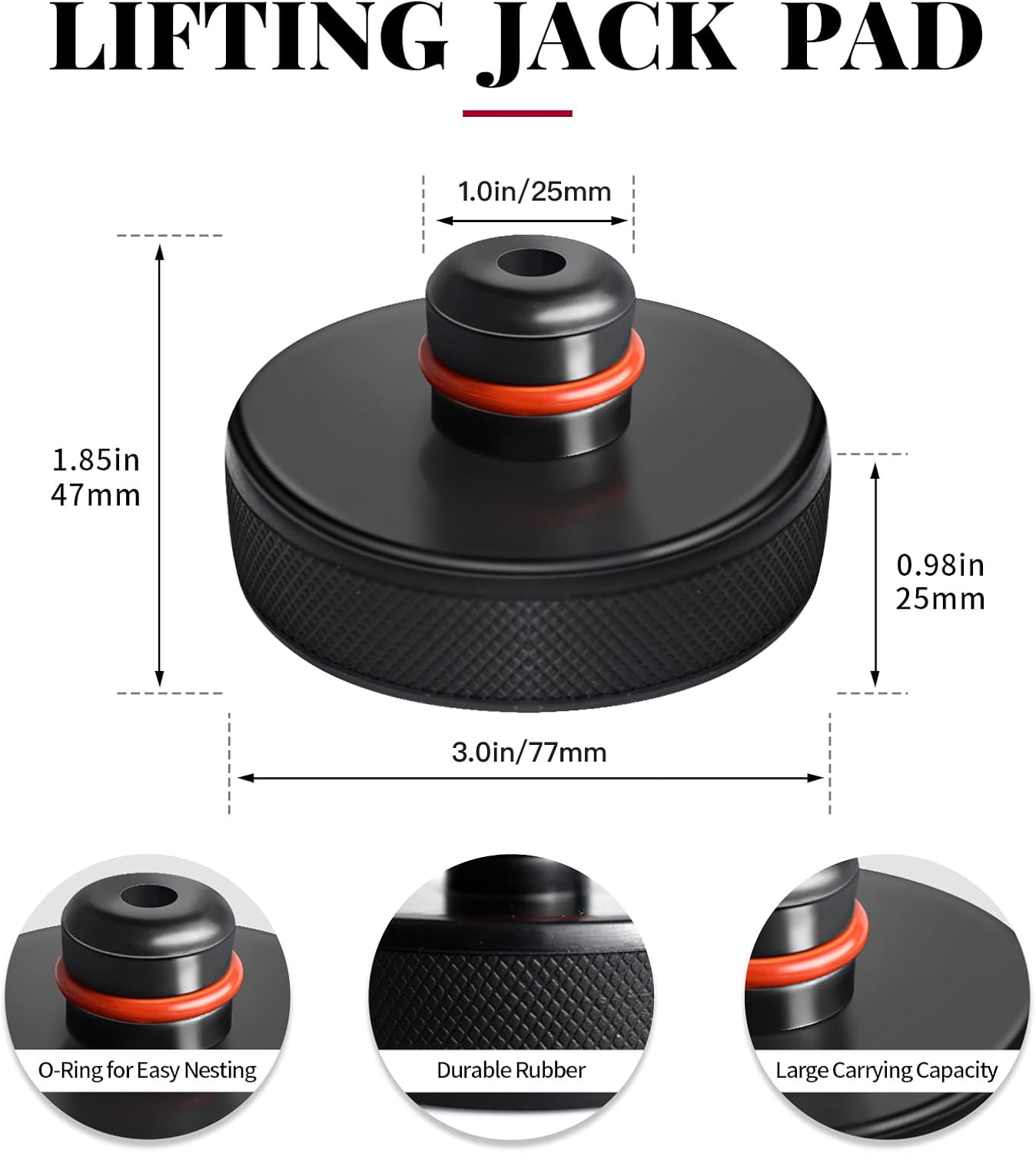 Chirano Lifting Jack Pad for Tesla Model 3/S/X/Y, 4 Pucks with Storage Case, Accessories for Tesla Vehicles 2013 to 2025Tesla   Vehicle Accessories