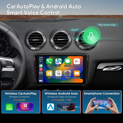XTRONS Car Stereo for Audi TT MK2, Android 13 Qualcomm Octa Core 8GB+256GB Car Radio, 9 Inch QLED Touch Screen GPS Navigation for Car Bluetooth Head Unit DSP Car Play Android Auto