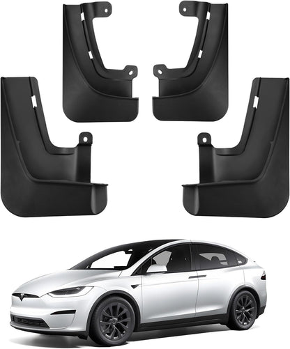 BASENOR 2025 Upgraded Tesla Model Y Mud Flaps Splash Guards Vehicle Sediment Protection No Drilling No Tape Mudflaps Tire Protector Mudflaps All Weather Tesla Exterior Accessories (Set of 4)Tesla   Vehicle Accessories