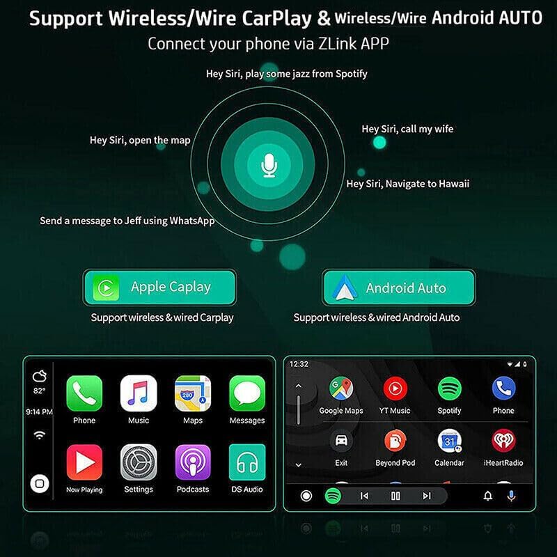 10" Car Stereo w/Carplay Android Auto for Cadillac CTS 2003-2007,for Cadillac SRX 2004-2008 Double Din Android 13.0 Car Radio Receiver w/GPS Navigation Bluetooth AHD Backup Camera Mic - 2+32G