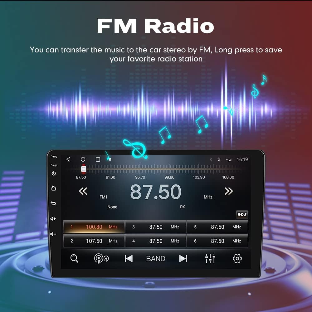 [4G 64G] Android Car Stereo FM Radio Carplay Android Auto 9" Touchscreen Headunit Media Player with Backup Camera for Hyundai Sonata 2015 2016 2017