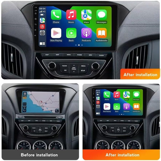 Android 13 Car Radio Stereo for Hyundai Genesis/Rohens Coupe 2013-2016, Biorunn 9 Inch Octa Core GPS Navi Wireless Wired Car-Play Android Auto Head Unit IPS FM AM RDS DSP, 4GB RAM 64GB ROM