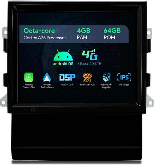 XTRONS 8.4 Inch Android 14 Car Stereo for Porsche Macan (2014-2016) with Optical Fiber Decoder, IPS Touch Screen 4GB+64GB Global 4G LTE Car Radio GPS Navigation Support Wireless Car Play Android Auto