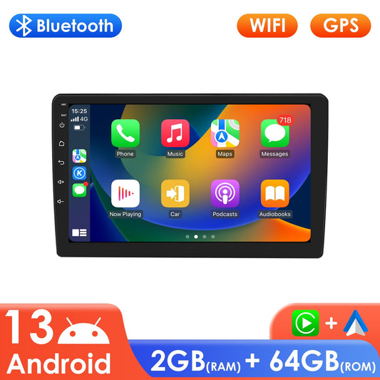 64GB Bluetooth Android Auto Apple Carplay Wifi RDS 10.1" Touch Screen Car Stereo Radio Head Unit Multimedia GPS Navigation Player For Jeep Wrangler 2007-2018/ Jeep Compass 2009-2014