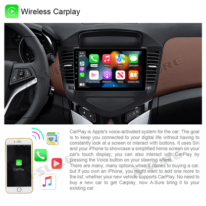 Junhua Android 10 Car Stereo Radio for Chevrolet Chevy Cruze 2008-2014, 9" Screen