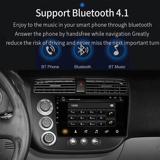 Zcargel 9 Inch For Honda Civic 2000 2001 2002 2003 2004 2005 Car Stereo Radio with Apple CarPlay and Android Auto, Android 13.0 Touch screen Head Unit with Backup 2GB+32GB Honda Android host