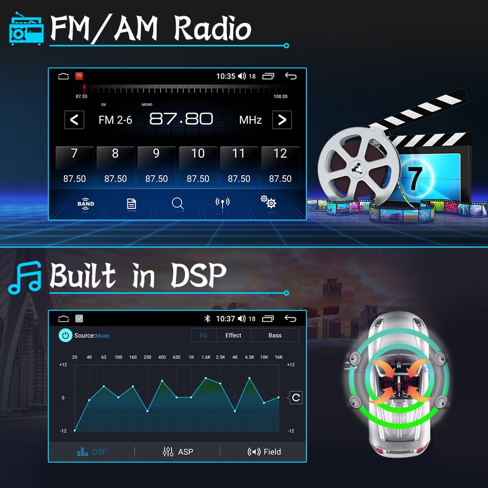 Awesafe Car Radio for Toyota Highlander 2014-2019 Built in Carplay/Android Auto,Android 12 Head Unit 2G RAM 32GROM with WiFi GPS Navigation Bluetooth Steering Wheel Control