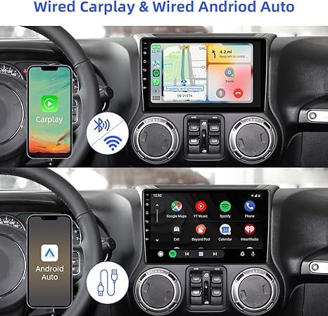 2+32G 10.1-Inch Android 10 Car Stereo for Jeep Grand Cherokee Wrangler/Unlimited Dodge Charger Ram
