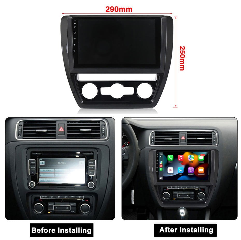 RoverOne Car Stereo CarPlay Android Auto for Volkswagen Jetta 6 2011 - 2018 GPS Navigation Bluetooth DSP Touch Screen Multimedia Video Player