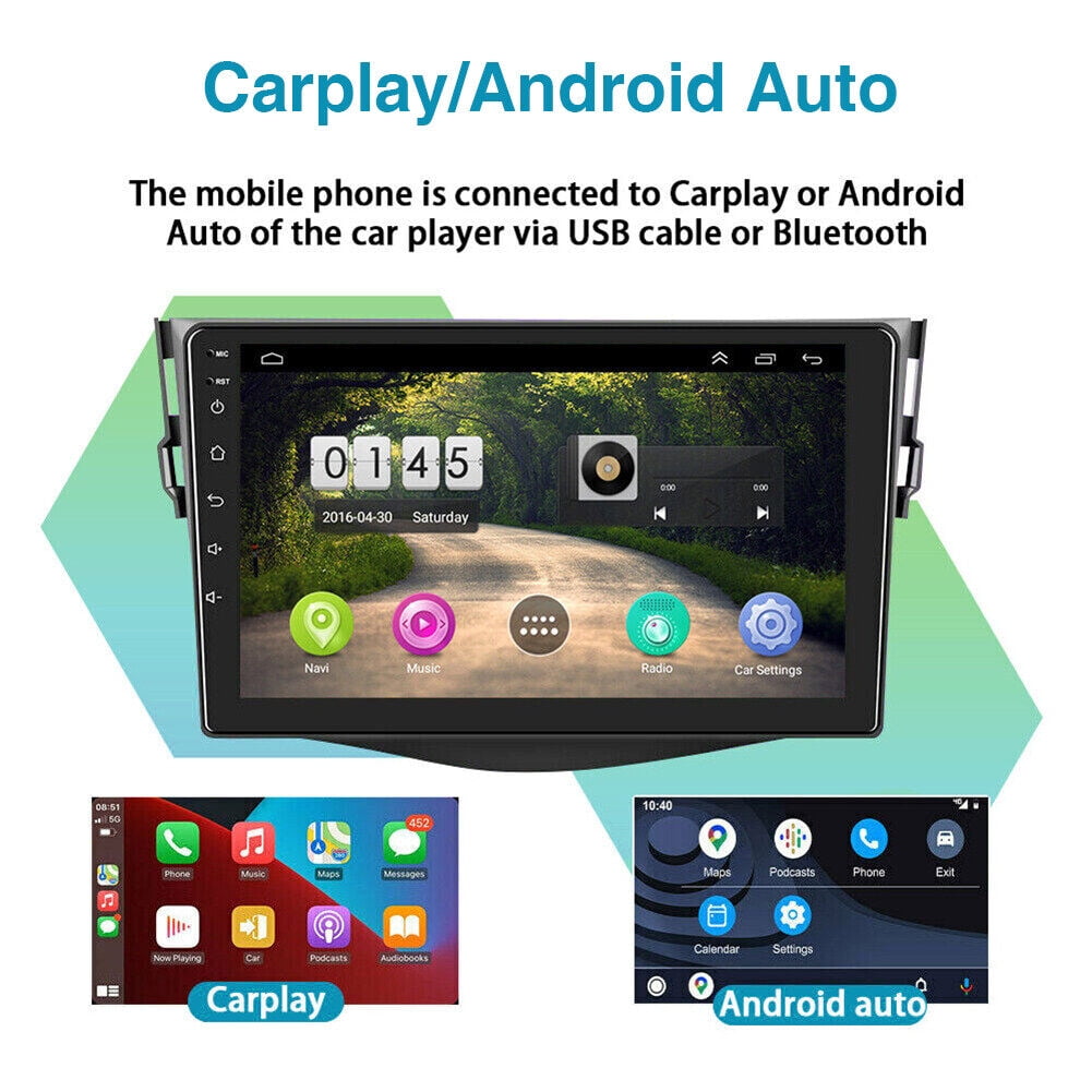 Toyota Android Head Unit   iSpchen Car Radio Stereo for 2007-2012 Toyota RAV4, Android 13 9 inch Car Navigation, with Carplay Android Auto GPS/FM/Wifi/USB