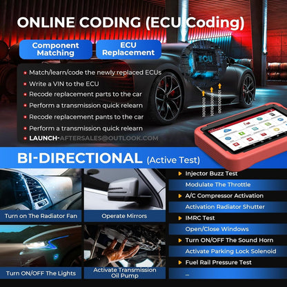 LAUNCH X431 PROS V+ 5.0 Elite Bidirectional Scan Tool with 2025 Newly Released DBSCar VII Connector,ECU Online Coding,CANFD,FCA AutoAuth,VAG Guide,38+ Reset for All Cars,2 Years Free Update Car Scanner Diagnostics