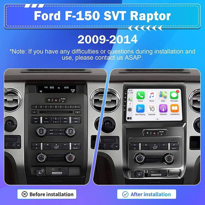 Surakey 9" Android 12 Touchscreen Car Stereo with CarPlay and Hi-Fi for Ford F150 2009-2014, 2+32GB