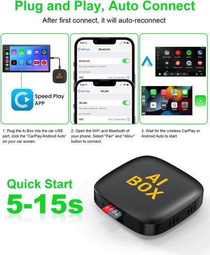 Mercedes-Benz Android Head Unit    Wireless CarPlay Adapter and Android Auto Wireless Adapter Support Netflix/YouTube - Magic Link CarPlay Ai Box Convert Wireless CarPlay Dongle TF Card/U Disk for OEM Wired CarPlay/Android Auto Cars