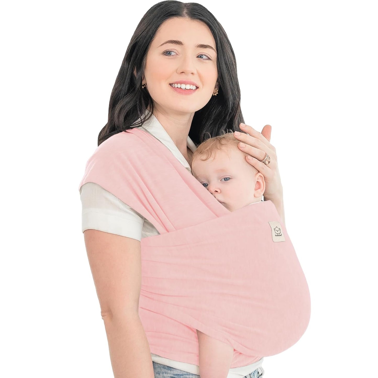 KeaBabies Baby Wrap Carrier - All in 1 Original Baby Carrier Newborn to Toddler Sling, Easy to Wear, Hands Free Bonding, Lightweight, Breathable Infant Wraps (Trendy Black)