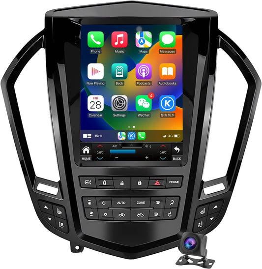 Android 13 Radio for Cadillac SRX 2009-2012 Android Radio 9.7-Inch Tesla Style IPS Touch Screen Stereo with Bluetooth 5.0 Carplay/Android Auto GPS Navigation (Black)