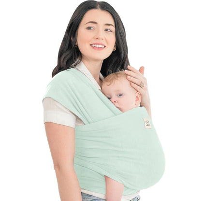 KeaBabies Baby Wrap Carrier - All in 1 Original Baby Carrier Newborn to Toddler Sling, Easy to Wear, Hands Free Bonding, Lightweight, Breathable Infant Wraps (Trendy Black)