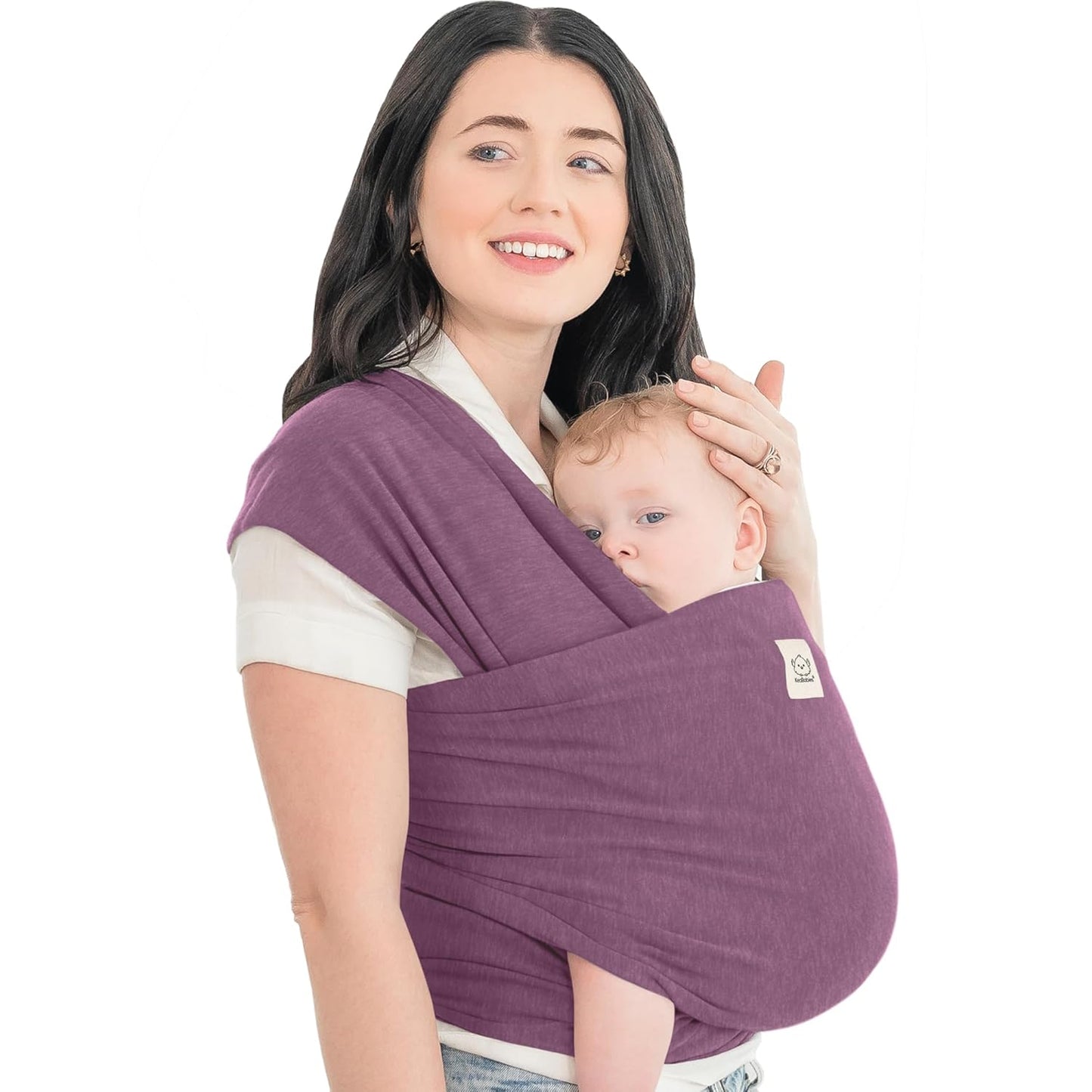 KeaBabies Baby Wrap Carrier - All in 1 Original Baby Carrier Newborn to Toddler Sling, Easy to Wear, Hands Free Bonding, Lightweight, Breathable Infant Wraps (Trendy Black)
