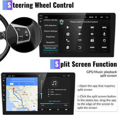 CAMECHO 2+64G Car Radio Head Unit Android 13 for Hyundai Tucson IX35 2010-2015 Autoradio, 10" Touch Screen Car Stereo with CarPlay Android Auto Bluetooth WiFi HiFi & EQ GPS + AHD Backup Camera