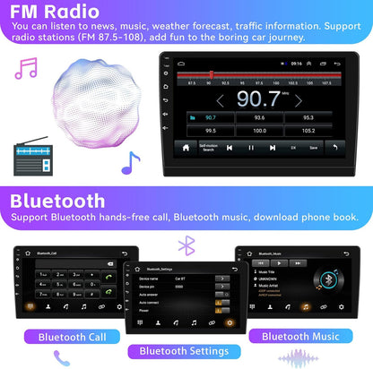 1+32G Android Car Stereo for Hyundai Elantra 2011 2012 2013 with Carplay Android Auto Multimedia Player 9 inch Touchscreen Radio Head Unit FM RDS HiFi Bluetooth WiFi GPS SWC+ Backup Camera & MIC