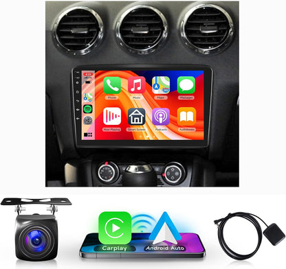 2G+64G Wireless CarPlay Radio for Audi TT 2008-2014, Rimoody Android 13 Car Stereo 9 Inch Touch Screen Android Auto Mirror Link Bluetooth FM/RDS GPS WiFi HiFi SWC Backup Camera