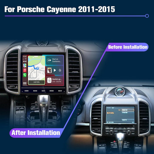 Anti-Glare Car Radio Stereo GPS Navigation for Porsche Cayenne 2011-2015 Car Multimedia Player 8.4 inch Blu-ray Screen (8GB RAM 128GB ROM Without Fiber Decoder)