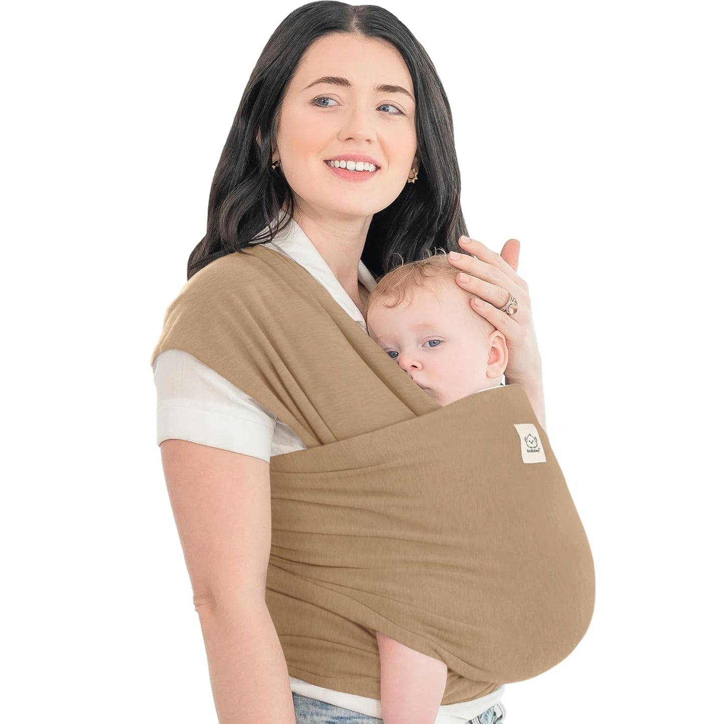 KeaBabies Baby Wrap Carrier - All in 1 Original Baby Carrier Newborn to Toddler Sling, Easy to Wear, Hands Free Bonding, Lightweight, Breathable Infant Wraps (Trendy Black)