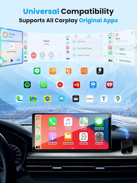 Mercedes-Benz Android Head Unit    Android Auto and Carplay Wireless Adapter with Fast Stable 5Ghz WiFi Bluetooth, Wireless Android Auto Car Adapter Applies to Cars After 2016 & Phone with Android11+/ iOS10+ & USB-A/Type-C