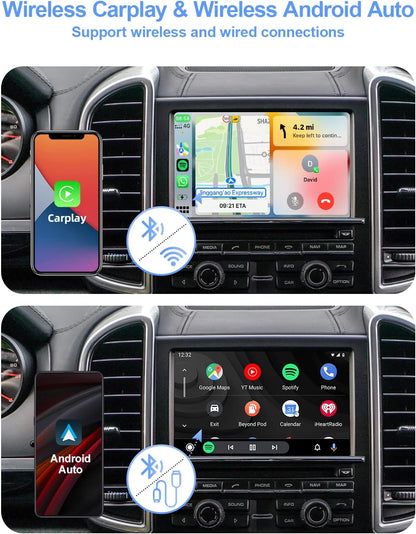 PCM 3.1 Wireless Carplay & Android Auto Module for Porsche Panamera Cayenne Macan Cayman Boxster 911 718 Support Reverse Camera Parking Sensor Mirror Link Steering Wheel Control