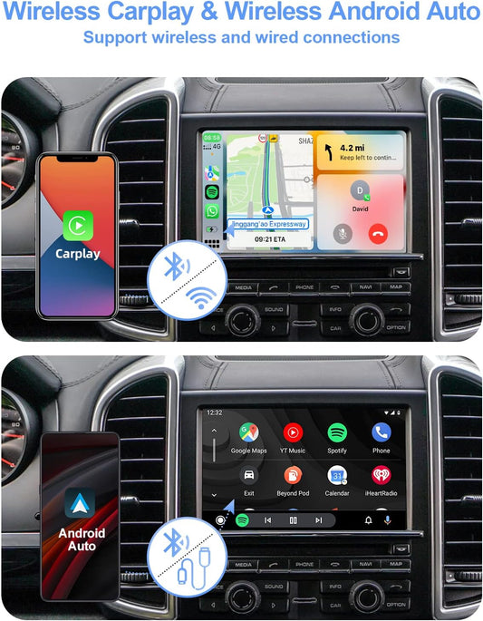PCM 3.1 Wireless Carplay & Android Auto Module for Porsche Panamera Cayenne Macan Cayman Boxster 911 718 Support Reverse Camera Parking Sensor Mirror Link Steering Wheel Control