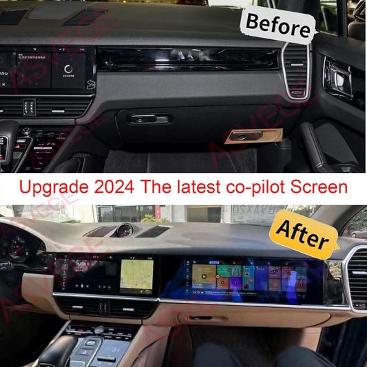 14.9"" Upgrade 2024 Co Pilot Screen for Porsche Cayenne 955 957 GTS Android 2017-2023 Car Auto Stereo GPS Multimedia Player Navigation (Black, 4+32GB)