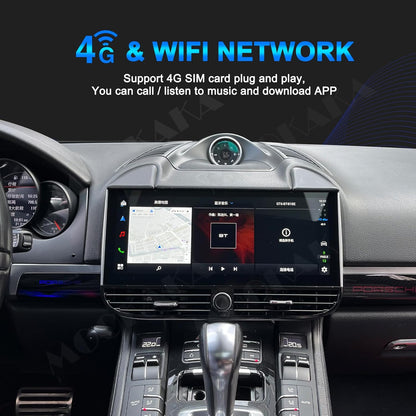 Qualcomm Android 13 Car Radio for Porsche Cayenne 2010-2017 Stereo Replacement GPS Navigation Head Unit Multimedia Player 12.3 Inch IPS Touch Screen Carplay (PCM 3.1, 4-64GB)