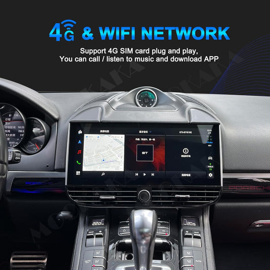 Qualcomm Android 13 Car Radio for Porsche Cayenne 2010-2017 Stereo Replacement GPS Navigation Head Unit Multimedia Player 12.3 Inch IPS Touch Screen Carplay (PCM 3.1, 4-64GB)