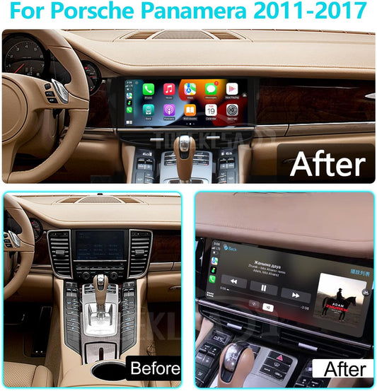 Car Radio for Porsche Panamera 2010-2017 Android 12 Stereo 12.3 Inch Touch Screen Head Unit Support Wireless Carplay & Android Auto SWC DSP RDS 4G WiFi FM/AM Multimedia Player GPS Navigation
