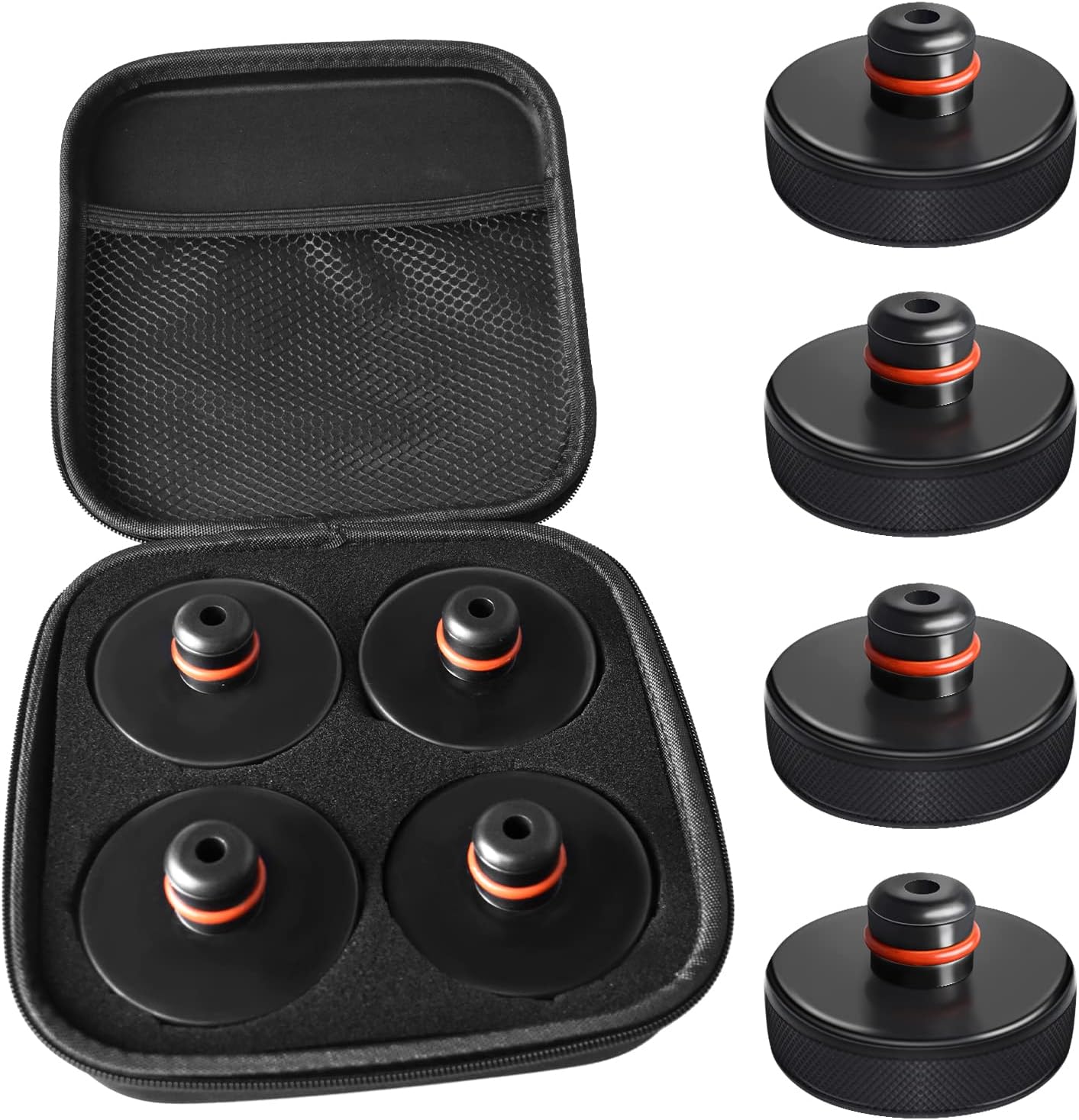 Chirano Lifting Jack Pad for Tesla Model 3/S/X/Y, 4 Pucks with Storage Case, Accessories for Tesla Vehicles 2013 to 2025Tesla   Vehicle Accessories