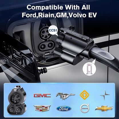NACS to CCS1 Charging Adapter Tesla Supercharger Adapter 500A/1000V Max 250KW NACS to CCS Electric Vehicle Fast DC Charging Adapter Compatible with Ford,GM,Volvos,and Polestar EVsTesla   Vehicle Accessories