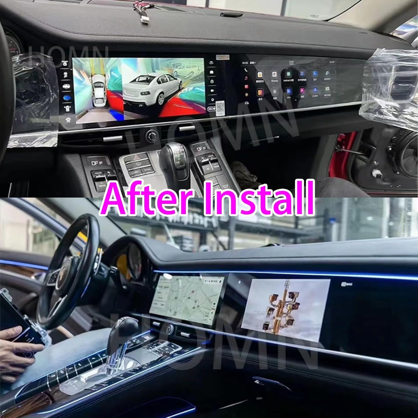 HOMN Car Radio Stereo for Porsche Panamera 2010-2016 Android GPS Navigation Touch Screen Support Wireless Carplay & Android Auto WIFI DSP 4G Audio Multimedia Player (8Core 8+128G)