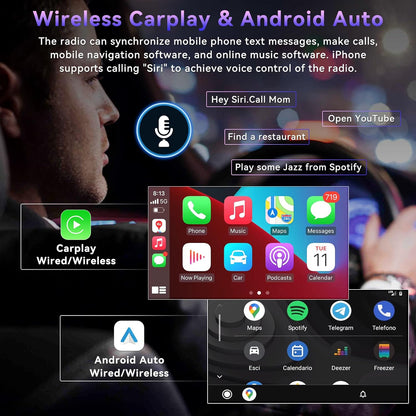 2+64G Android Car Stereo for Hyundai Elantra 2014 2015 2016 with Apple Carplay Android Auto Mirror Link 9 inch Touchscreen Radio Head Unit FM RDS HiFi Bluetooth WiFi GPS + AHD Backup Camera & MIC